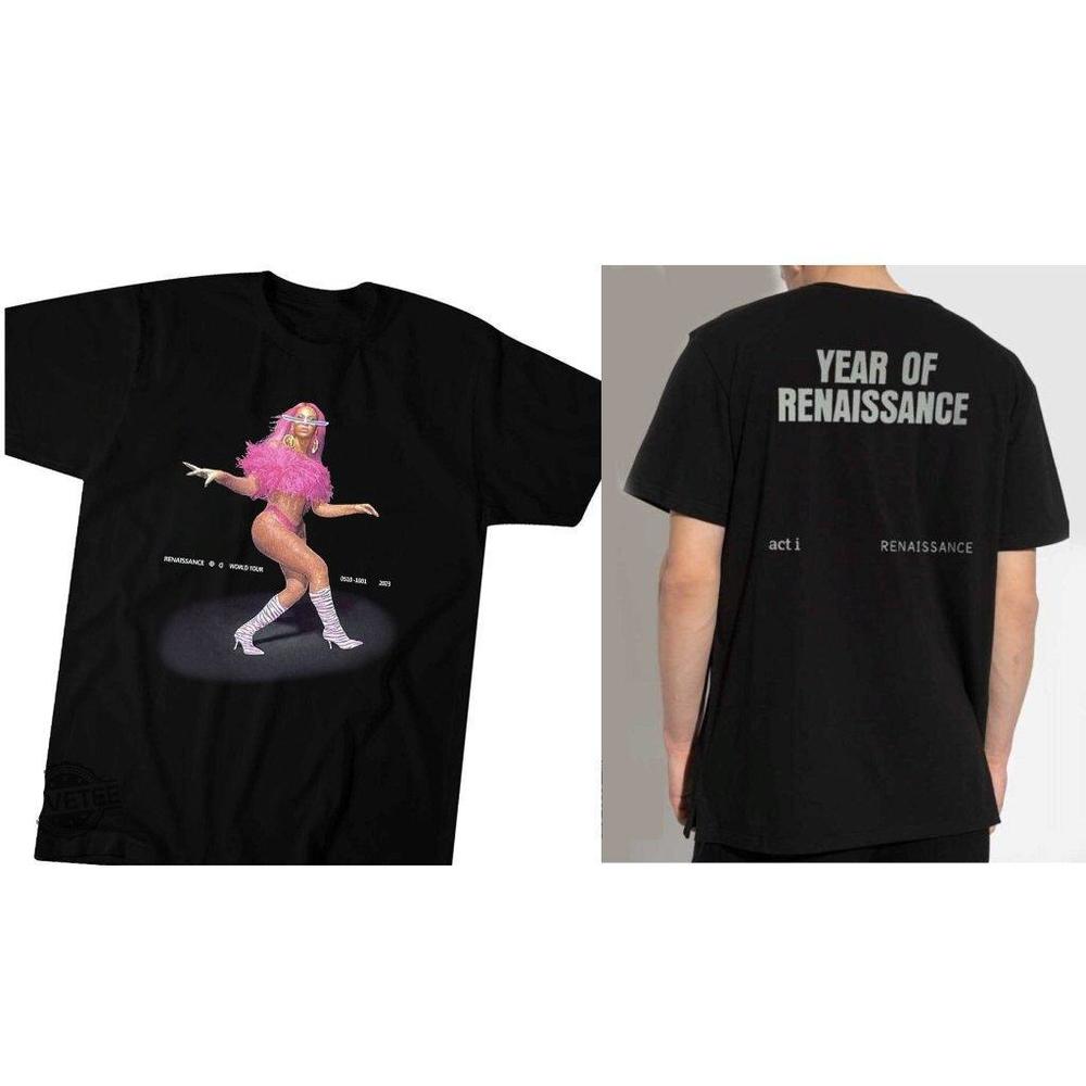 Beyonce Year Of Renaissance World Tour Shirt 2 Sided 2023 Beyonce Shirt